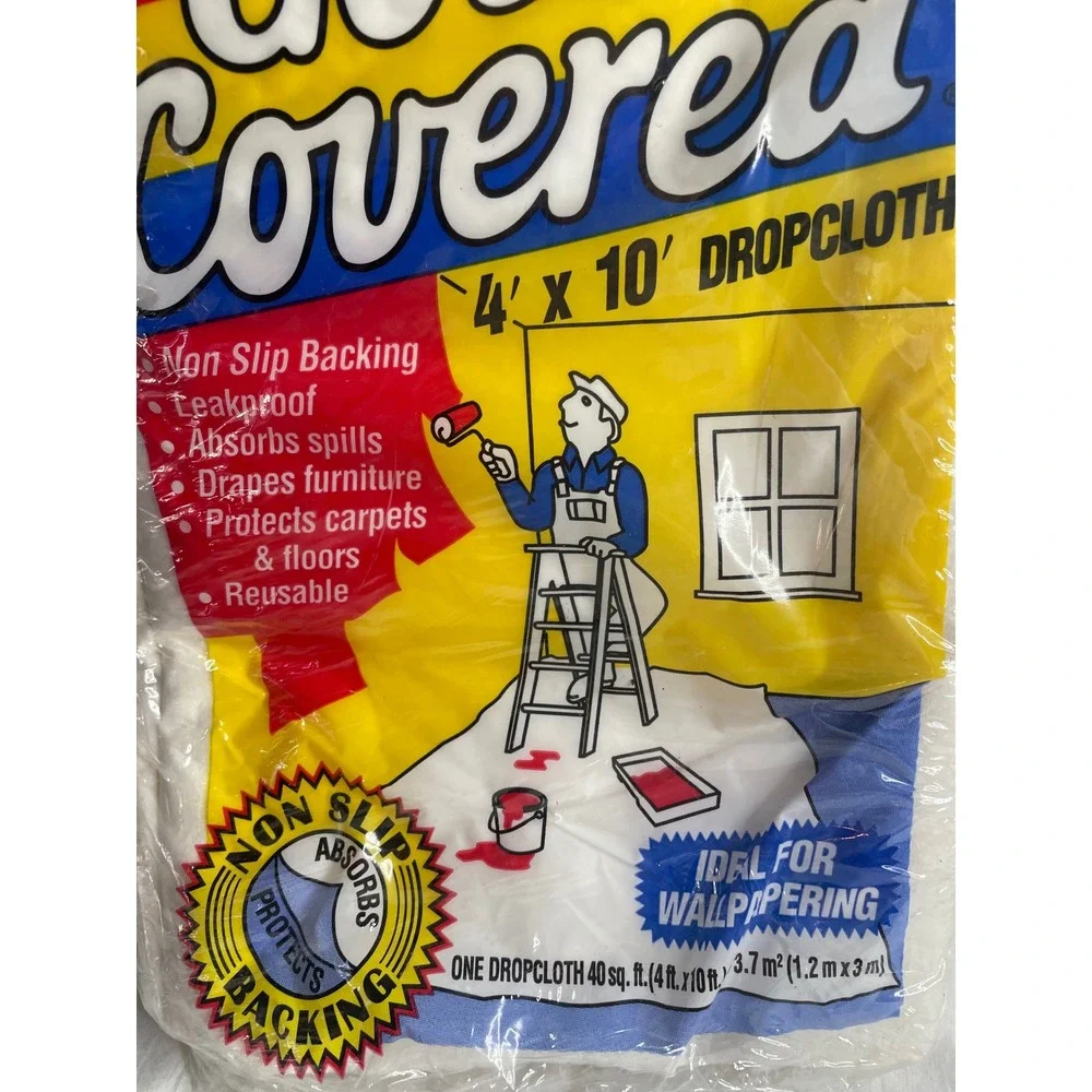 Scott Gotcha Covered 4 x 10 Drop Cloth Painter Tool Reusable Non Slip Leakproof
